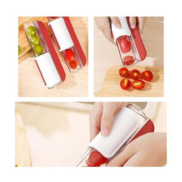 Kjøkkenkutter Manuell Fruktklassifiserer Multifunksjonell Tomatkutter Druekutter Gadgets Frukt Og