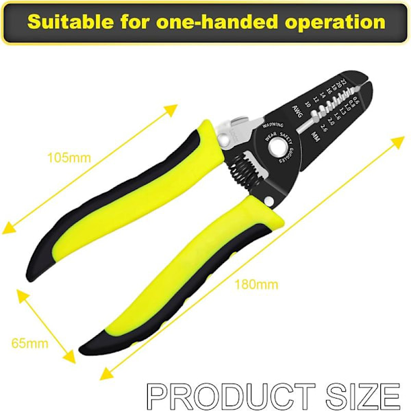10-22 AWG Wire Stripper Cutter Wire Stripping Tool og Multi-Function, Multifunktionel Elektriker Tang til Kabelstripper