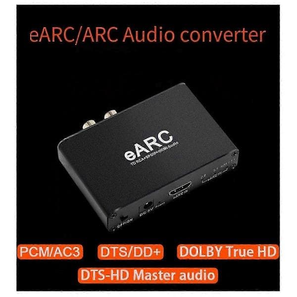 HDMI EARC ARC Lyduttrekker 192Khz Konverterer til RCA-adapter for Digital TV-lyd