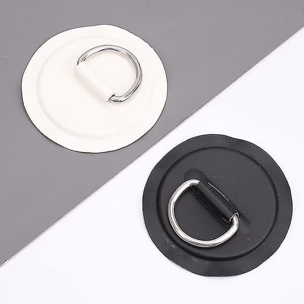 4 stk. Surfbræt Dinghy Båd Pvc Patch D Ring Dæk Rigging Sup Rund Ring Pad-yvan White