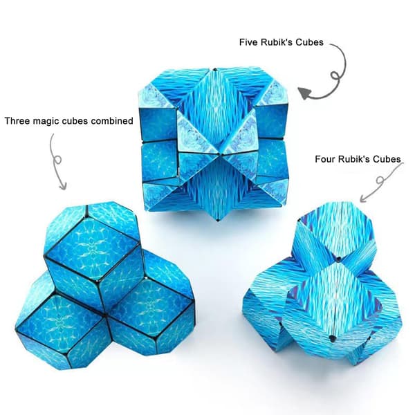 Fidget Magnet Kub: Unika Mönster, Premiumkvalitet, Obegränsad Underhållning multicolor