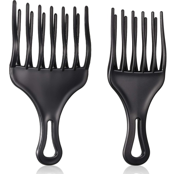 Hair Pick Afro Comb Double Fist Pick Large And Small - Professionellt verktyg för hårstyling