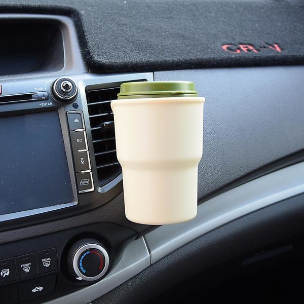 Bil Mugghållare Luftventil Hängande Montering Flaska Drycker Hållare Ställ Universal Myntnycklar Telefon Förvaringslåda Bilinredning Organizer| | Beige A