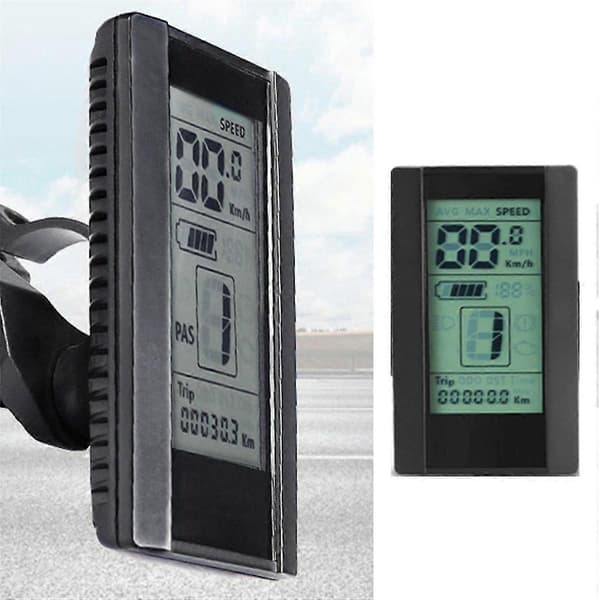 Elcykler 800S LCD navigationsmåler til centralmotor BBS01 BBS02 CAN protokolmåler Bluetooth Svart