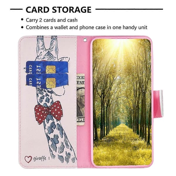Til Samsung Galaxy A04e Tegnemønster Læder Telefoncover Deer