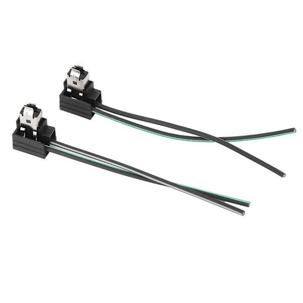 2stk Forlygte Lampe Pære Fatning Ledningsnet Stik Stik Adapter Line For H1 Pære