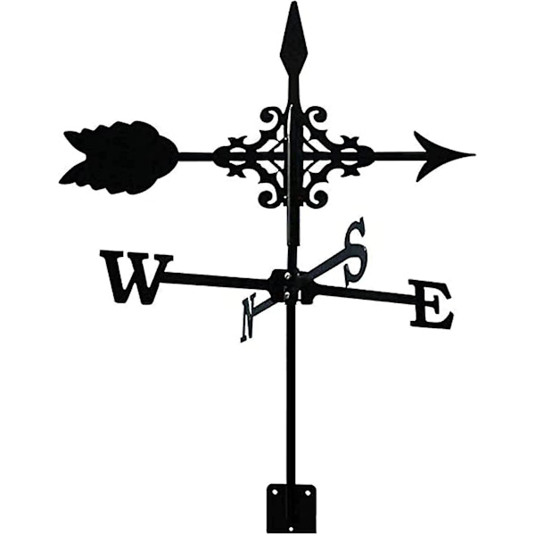 Metall værhane med pilpynt, hage H-stake værfane vindvinge Profesjonelt måleverktøy Vindretningsindikator, 35 * 50 cm