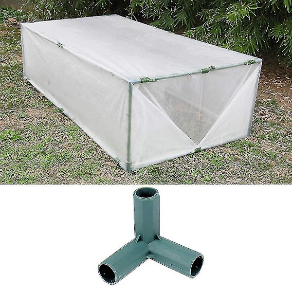 10 stk. drivhusrammeforbindelser plantestave havearbejde rammebygningsforbindelser 11mm plast 3 /4 vejs hjørne A