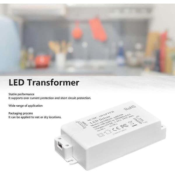 30W DC 24V 1.25A LED-lystransformator. AC 100-240V konstant spenningsstrømforsyning. Tilbehør til LED-stripelys