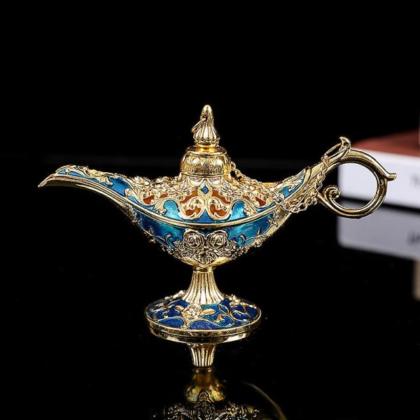 Vintage Legend Aladdin Magic Genie -lamppu - metalliveistetty toivomusvalo kotiin hääjuhliin, pöytäkoristelu herkkä lahja, pieni kulta