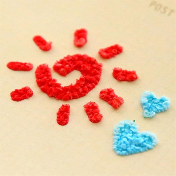 Magic Popcorn -tussit, Magic Puffy -tussit, 3D-väri Magic DIY Bubble Popcorn -piirustustussit, turvalliset taidetussit yhteensopivat syntymäpäiväkorttien kanssa 1 Box