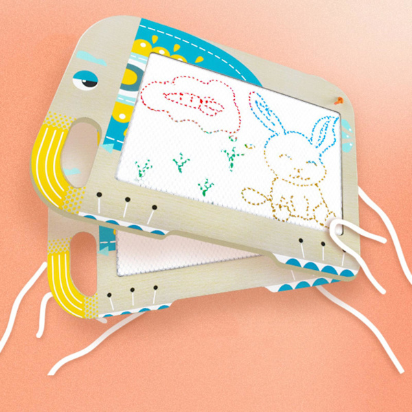 Puumagneettinen Art Brain Training Graffiti Draw Board set Like a baby