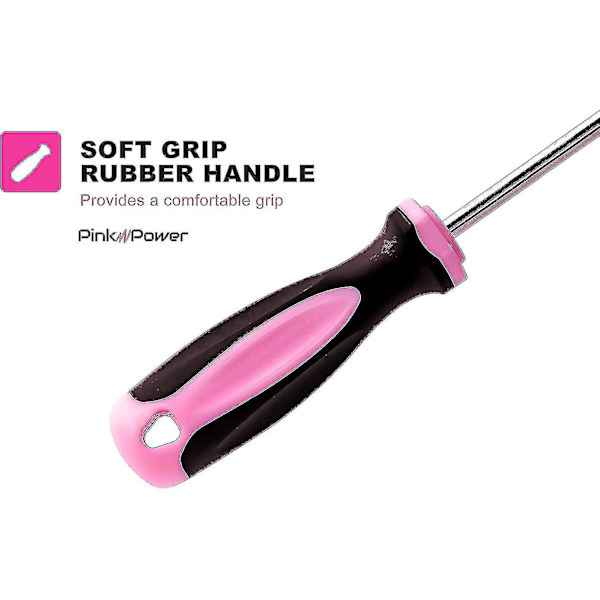 Pink Power Magneettinen set - 6-osainen ristipää ja litteäpäällinen set naisille