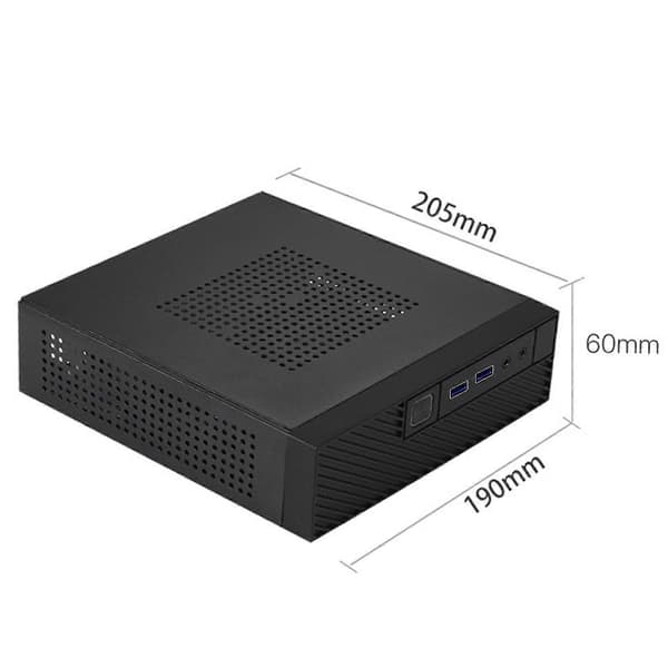 M06 Mini ITX Computer Case USB 2.0 3.0 HD-kompatible LYDporte Hurtig Varmeafledning Valsestål Bærbar HTPC Desktop Kabinet PC Tilbehør USB 2.0