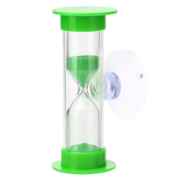 2 minutters timeglass timer med sugekopp dusj tannbørsting timer Green