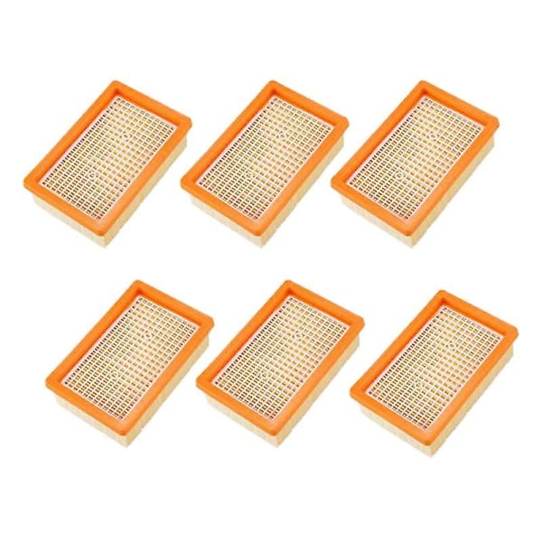 6-pakning filter til Karcher Mv4 Mv5 Mv6 Wd4 Wd5 Wd6 støvsuger, reservedeler leverfilter