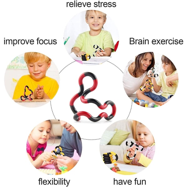 Fidget Toys 5 kpl käämitys yhteensopimaton Withmation Rope Children Twisting Circle
