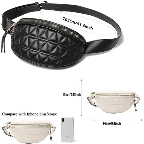 Fanny Pack for kvinner midjepakker med justerbare strapbum-vesker for kvinner Crossbody (a-beige)