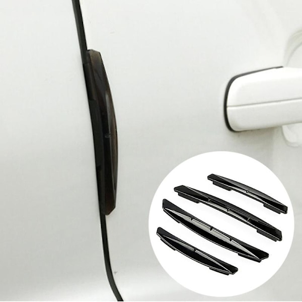 4 stk/sett Auto Dør Kantbeskyttere Trim Støping Beskyttelse Strip Bil Stickers Anti Scratch Bil Crash Barriers Dør Beskytter Kollisjon| | Transparent set
