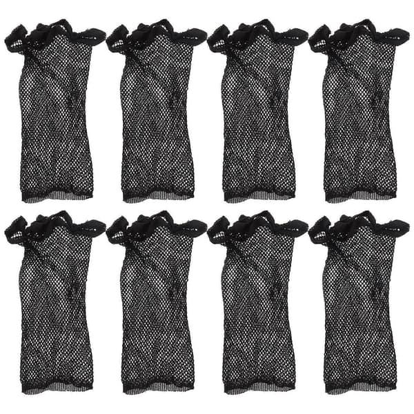 Svarta perukmössor elastisk nylon för perukanvändning 8 st stretchiga nät hårnät