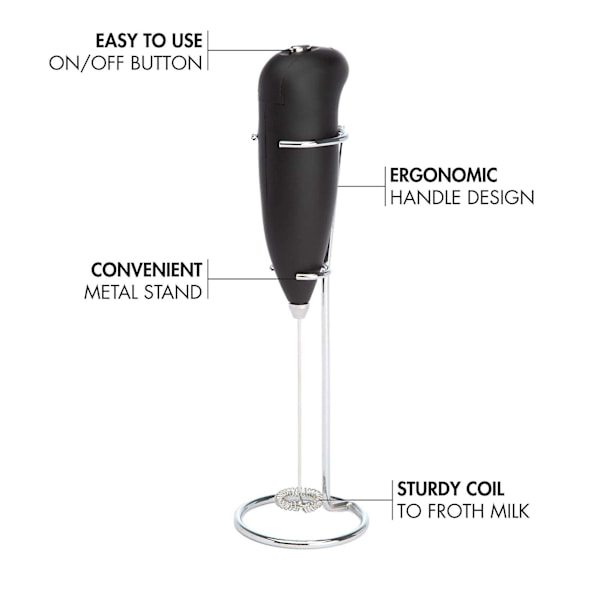 Melkeskummer Med Stativ Håndholdt Visp Drikke Skummer Mini Blender Mixer Til Kaffe Frappe Bulletproo