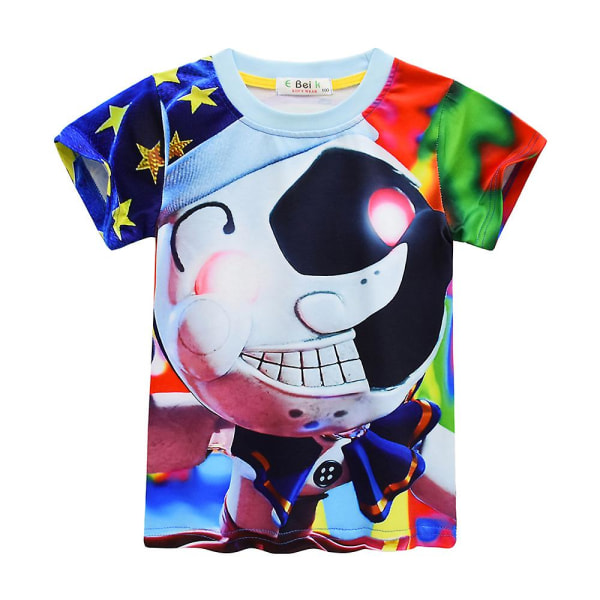 4-8 år Pojkar Moon Clown Dräkt Sommar Toppar+korta Byxor Outfit Set 5-6 Years