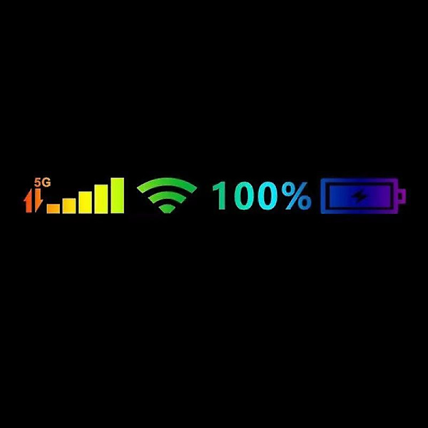 Auton tuulilasien koristetarrat 5g Matkapuhelimen Wi-Fi-signaali Vinyyli Tarrat Auton Moottoripyörän Heijastavat Tarrat Autotarvikkeet| | Colorful 02 25x3cm