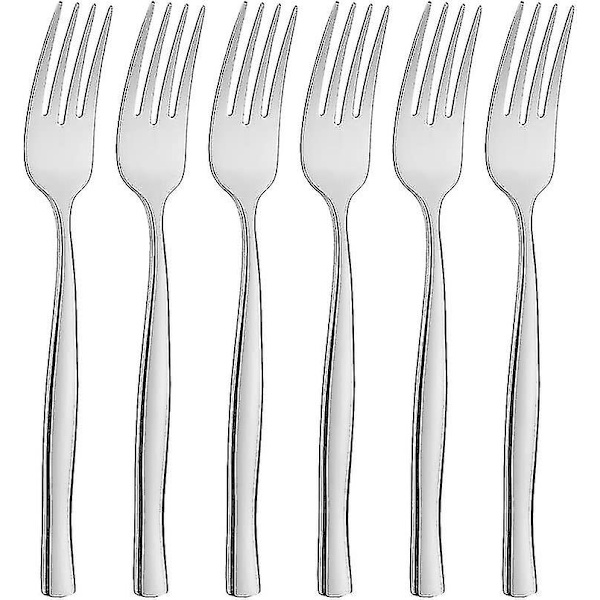 2023-illallinen Forks- set , 6 kpl, 18/10 ruostumatonta terästä, 8,15 tuumaa (hopea) lahja