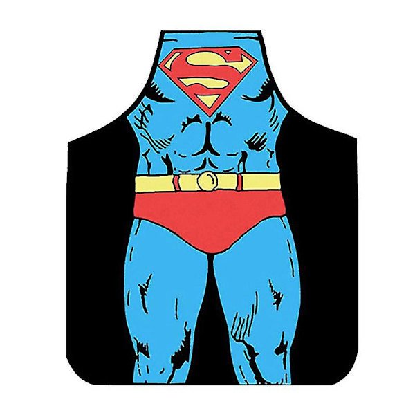 Voksne Nyhedstryk Kokkekok Forklæde Fest Middag Grill Køkken Hagesmæk Kjoler Superman