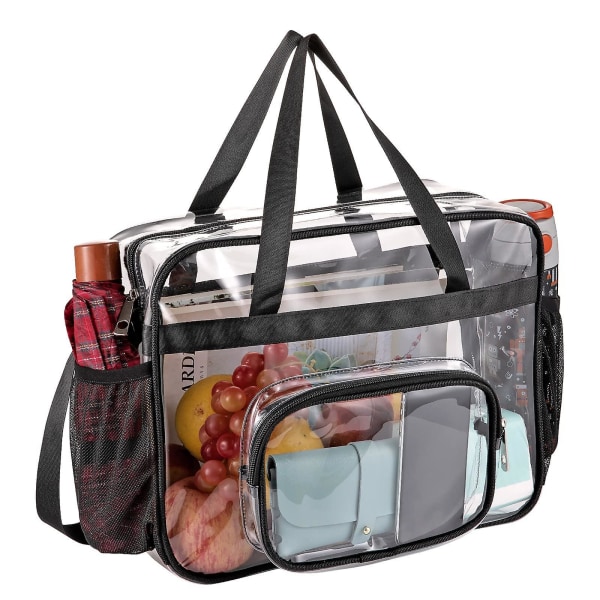 Kirkas laukku Läpinäkyvä Gym Bag Stadium Hyväksytty Clear Holdall Miesten Naisten Gym Bag