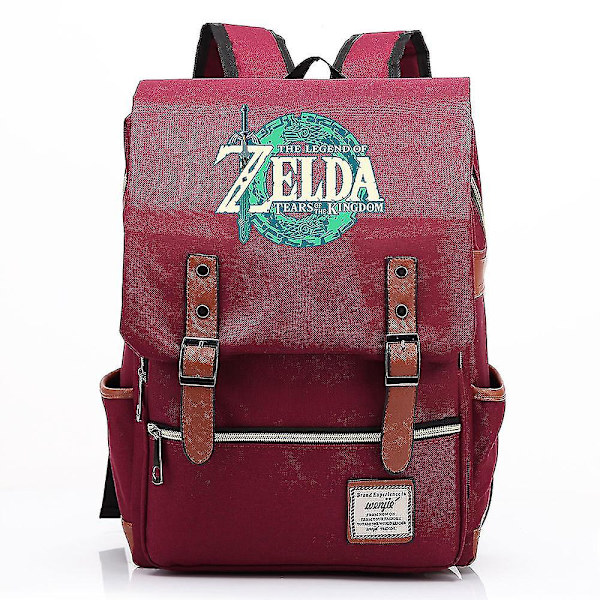 Zelda Usb-lading Shoolbag-ryggsekk for studenter: Slitesterke bærbare reisevesker for bærbar PC