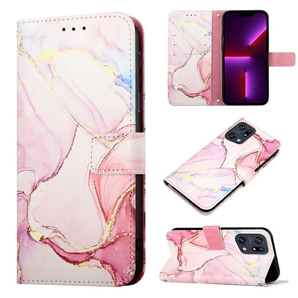 Case till Oppo Find X5 Pro Cover Wallet Marble Magnetic Case C2