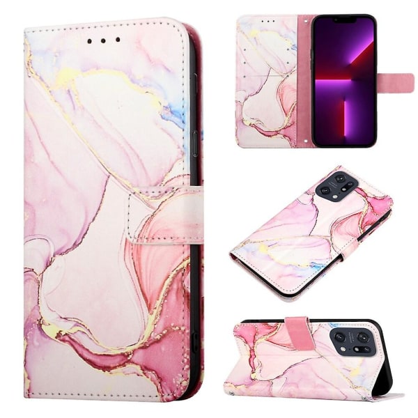 Taske til Oppo Find X5 Pro Cover Wallet Marmor Magnetic Læder Taske C2