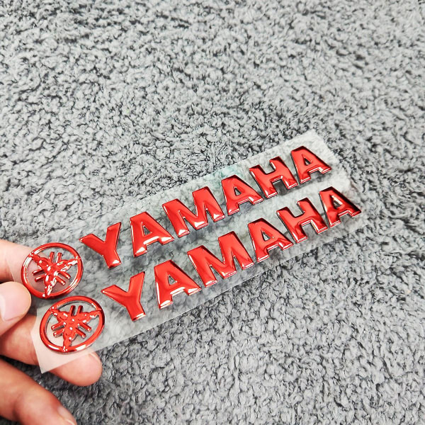 Motorcykel Tank Logo Klistermärken Yamaha | Yamaha Motorcykel Tank Protection - 3d Yamaha Big Red