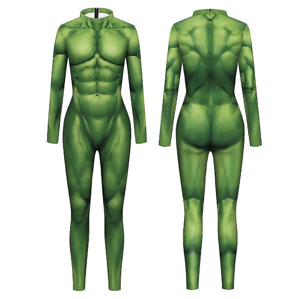 Superhjälte Bruce Banner Hulk Sexig Cosplay Kostym Män Kvinnor Unisex Jumpsuits Halloween Party Tights Zentai Bodysuit Suit-n L