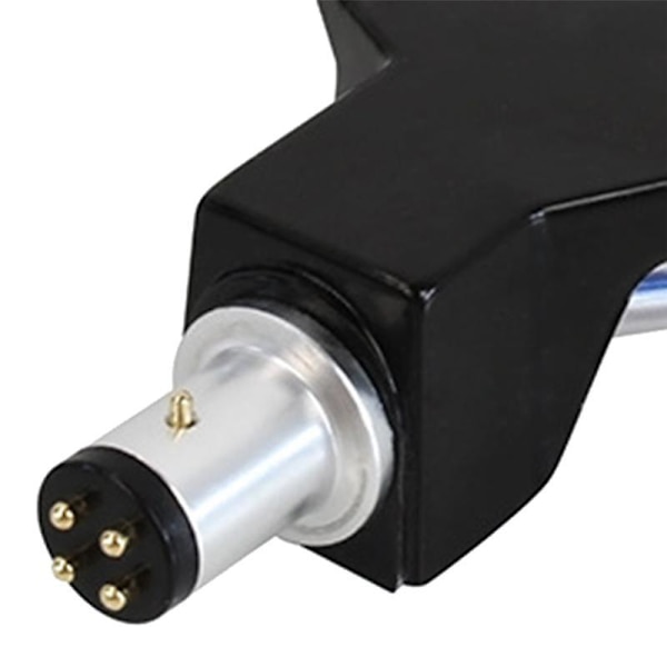 Platespiller hodeskall i aluminiumslegering hodeskall Record platespiller nål erstatning Phono Stylus-kassettstativ Black