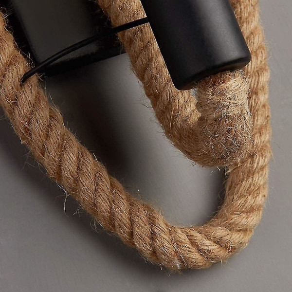 Enkel Og Cool Væglampe Væglamper Retro Loft Hamp Rope Væglampe Metal Oval Industri Vintage Væg