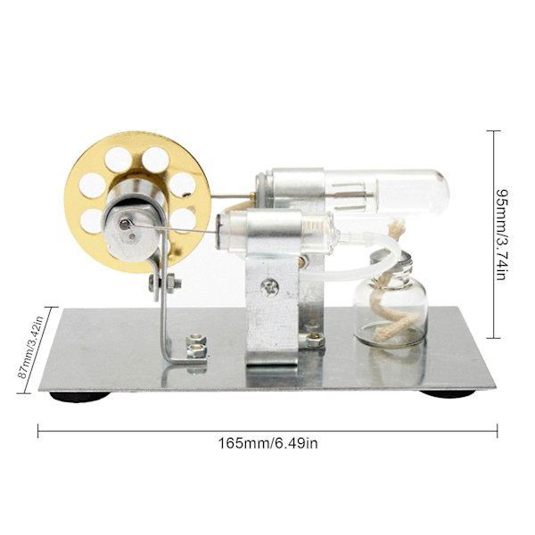 Stirling Engine Motor Kit Mini Varmluft Stirling Engine Motor Model Streaming Power Fysik Eksperiment Pædagogisk legetøj