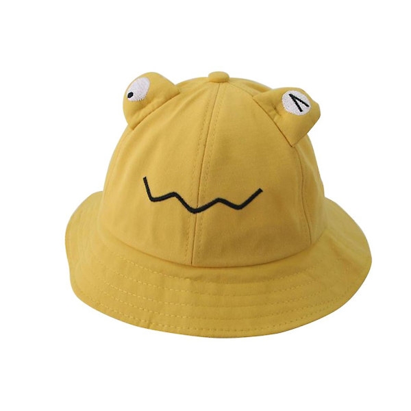 Barn Barn Solhatt Utomhus UV-skydd Sommar Fisherman Hat Hinkhatt Sommar Beach Solskydd (gul)