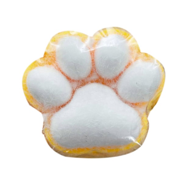 Handgjorda Taba Squishy Stor Katt Tass Silikon Klämleksaker för Stresslindring, Katt Tass Jätte Tass Squishy Sensoriska Leksaker för Ångest & Avkoppling Yellow
