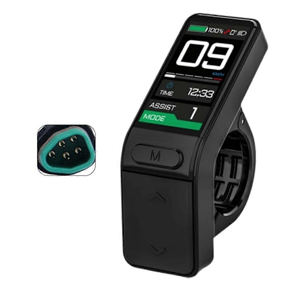 SW102/T LCD Display Elektrisk Sykkel LCD Meter for Bafang Motorer Black