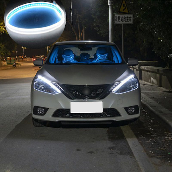 Led Fleksibel Bil Kørelys Drl Vandtæt Forlygte Blinklygte 30cm 45cm 60cm Auto Dekoration Tilbehør 2stk| | Red 60cm