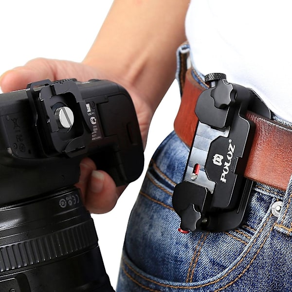 Puluz Capture Camera Clip Aluminiumlegering Quick Release Clip med plåt
