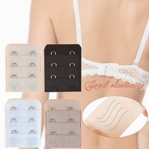 12 stk Dame 2-kroker BH Extenders i 4 farger Stretchy BH Extension Strap_b