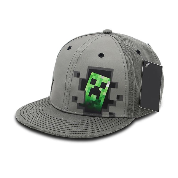 Minecraft Snapback baseballhatt herre kvinner bomull baseball cap pustende solhatt F