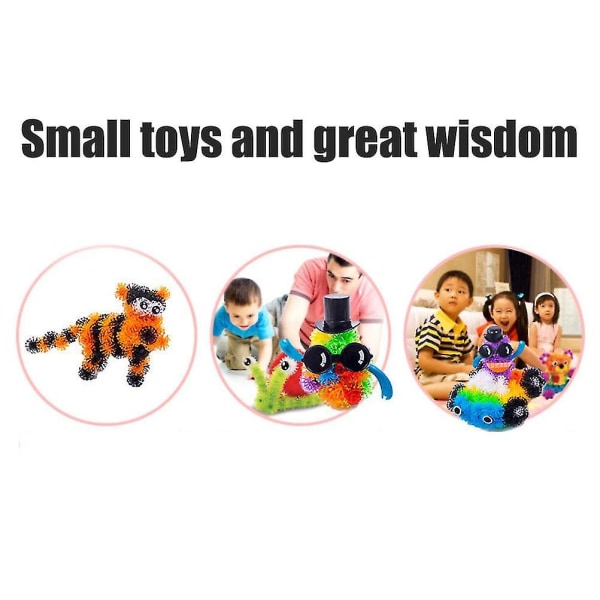 Pedagogisk leksak Sticky Balls Leksaker Gör-det-själv-törnbollar Byggklossleksak för barn över 3 år