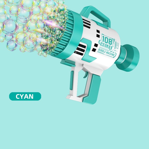 Bubbelmaskin med 108 hål, superstor elektrisk automatisk bubbelmaskin för barn Vuxna Sommar utomhusfestaktivitet