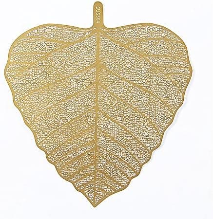 Teebladssi  Metal Teebladssi Rustfrit Stål Teebladssi (Løn og Bodhi Blad) (guld bodhi)