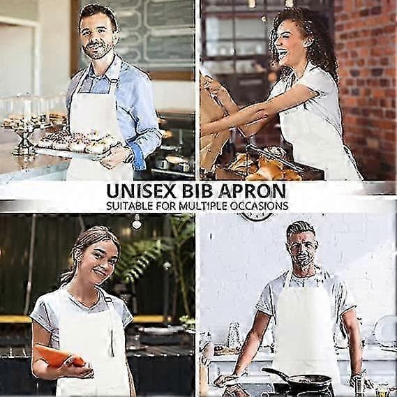 Justerbart Noir Utopia köksförkläde, 2-pack med 2 fickor