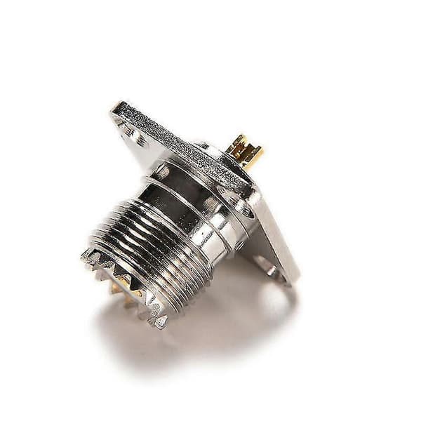 Koppling So239 Uhf Honkontakt 4-håls 25mm Fläns Lödd Panelmontering.silver2st)